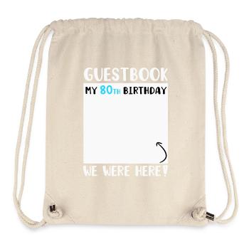 80th Birthday - Stanley/Stella Recycled Gym Bag - natural - Front