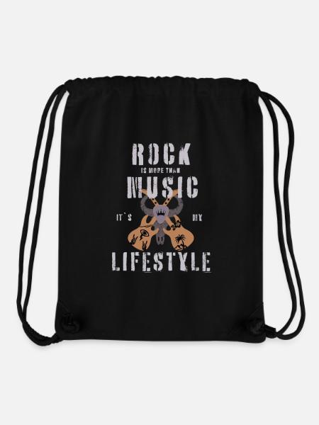 Lifestyle Rock Music - Stanley/Stella Recycled Gym Bag - black