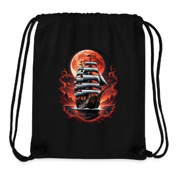 Piraten Schiff Blutmond Gothic Fantasy Design - Stanley/Stella recycelter Gym Bag - Schwarz - Vorne