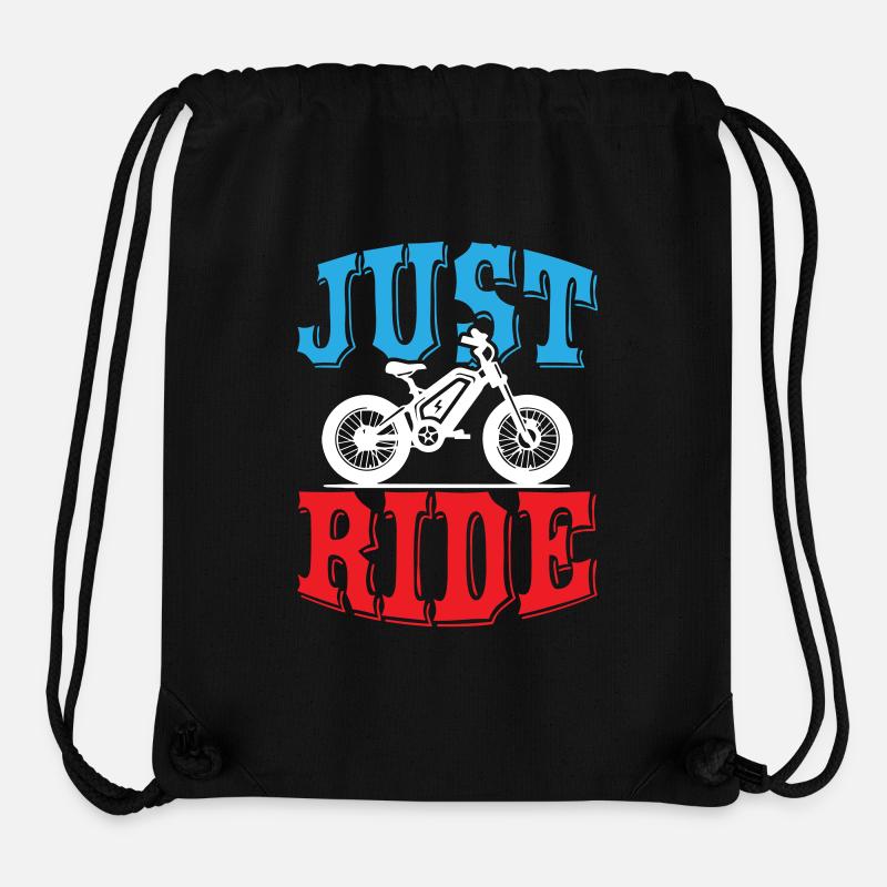 Roulez simplement en vélo électrique - Sac à cordon recyclé Stanley/Stella - noir