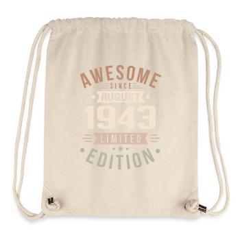 August 1943 Geburtstag im August 1943 Vintage 1943 - Stanley/Stella recycelter Gym Bag - Naturweiß - Vorne