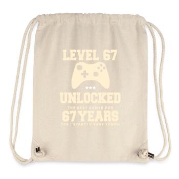 Level 67 Vintage Anniversaire Vintage Rétro - Sac à cordon recyclé Stanley/Stella - blanc naturel - Devant