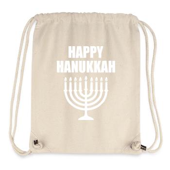 HAPPY HANUKKAH - Stanley/Stella recycelter Gym Bag - Naturweiß - Vorne