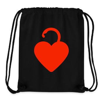 Heart Lock - Stanley/Stella Recycled Gym Bag - black - Front