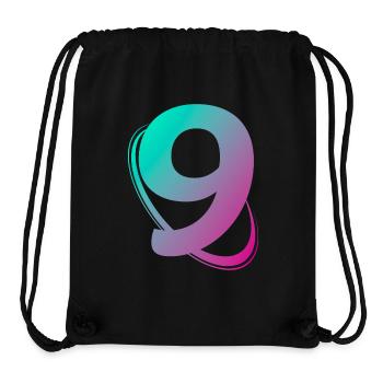 Nummer 9 mehrfarbig - Stanley/Stella recycelter Gym Bag - Schwarz - Vorne
