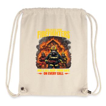 God Bless Firefighters Heroic Design - Stanley/Stella Recycled Gym Bag - natural - Front