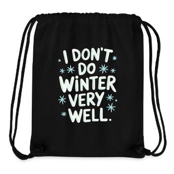 Wintermuffel Spruch Lustig Schneeflocken Botschaft - Stanley/Stella recycelter Gym Bag - Schwarz - Vorne
