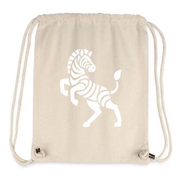 Zebra Silhouette Kunststück Minimal Design - Stanley/Stella recycelter Gym Bag - Naturweiß - Vorne