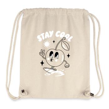 Bleib cool Sticker-Design - Stanley/Stella recycelter Gym Bag - Naturweiß - Vorne