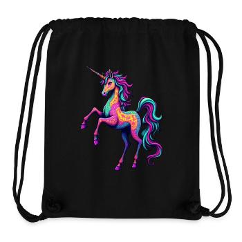 Psychedelisches Neon-Einhorn – Buntes Fantasy-Pferd - Stanley/Stella recycelter Gym Bag - Schwarz - Vorne