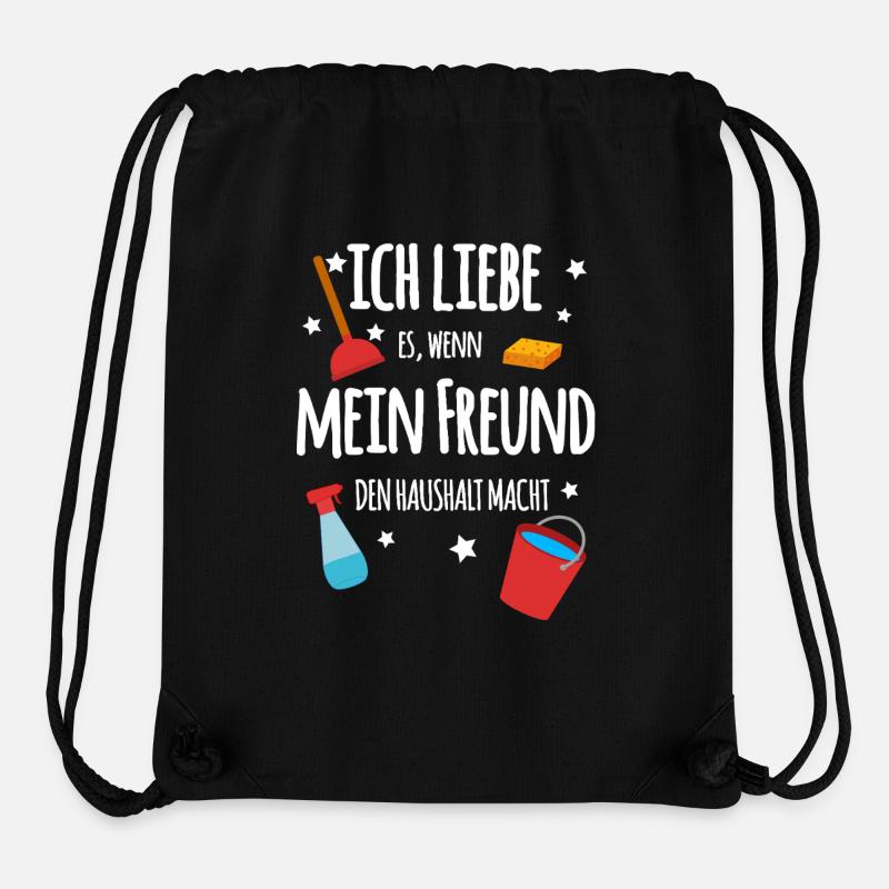 Liebe meinen Freund - Stanley/Stella recycelter Gym Bag - Schwarz