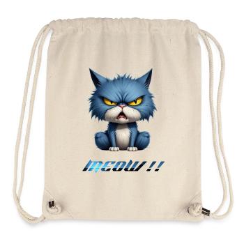 Wütende blaue Katze Pixel Miauen - Stanley/Stella recycelter Gym Bag - Naturweiß - Vorne