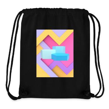 Pastel Geometric Pod Design - Stanley/Stella Recycled Gym Bag - black - Front