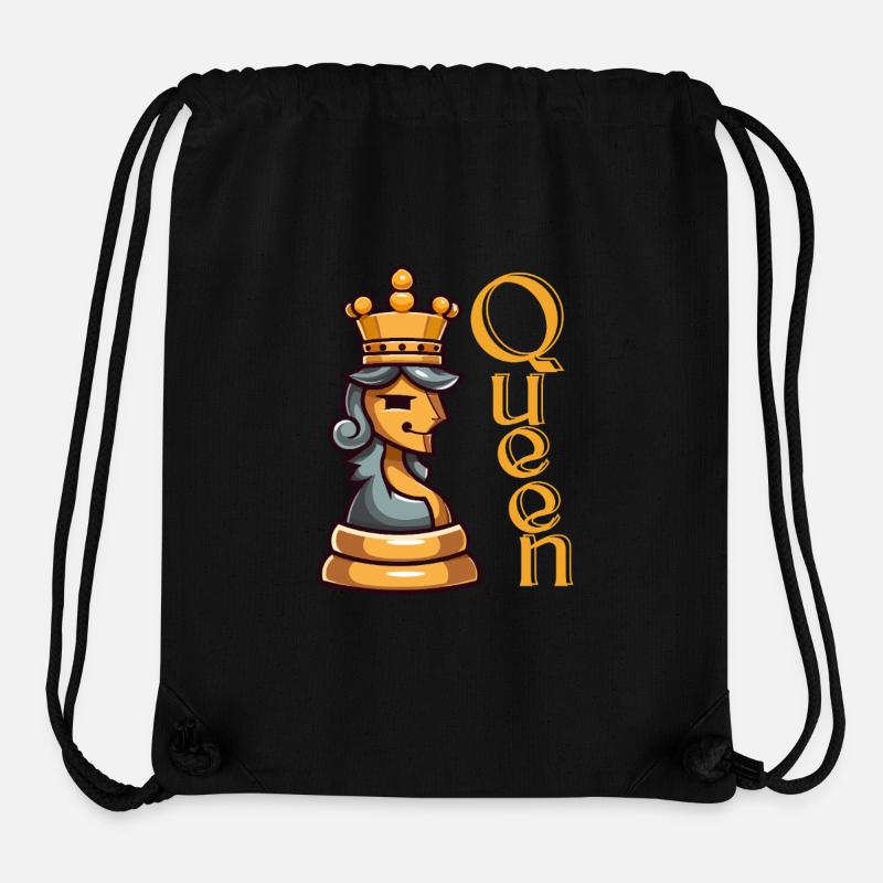 Reine des échecs - Sac à cordon recyclé Stanley/Stella - noir