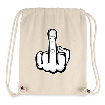 Middle Finger Stinky Finger Design White - Stanley/Stella Recycled Gym Bag - natural - Front