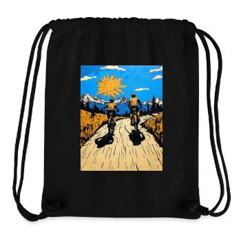 Sonnenweg Zu Zweit - Stanley/Stella recycelter Gym Bag - Schwarz - Vorne