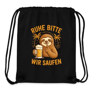 Rest Please We Drink Sloth - Stanley/Stella Recycled Gym Bag - black - Front