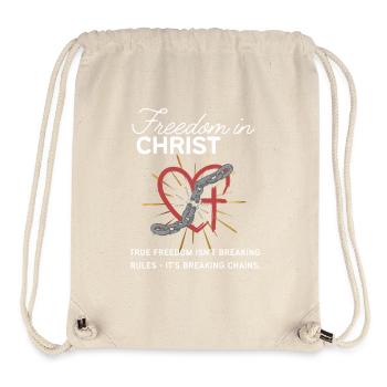 True freedom break the chains - not the rules - Stanley/Stella Recycled Gym Bag - natural - Front