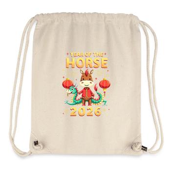 Chinese New Year Of The Horse 2026 - Stanley/Stella Recycled Gym Bag - natural - Front