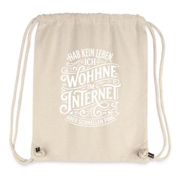 Im Internet Wohne Ich Zitat - Stanley/Stella recycelter Gym Bag - Naturweiß - Vorne
