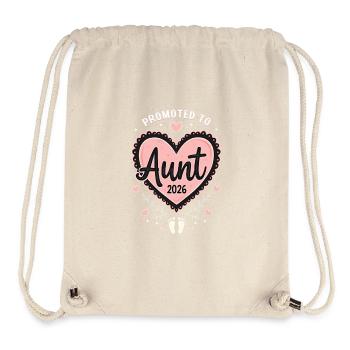 Aunt 2026 Aunt 2026 Promoted to Aunt 2026 - Stanley/Stella Recycled Gym Bag - natural - Front