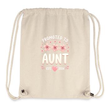 Aunt 2026 Aunt 2026 Promoted to Aunt 2026 - Stanley/Stella Recycled Gym Bag - natural - Front