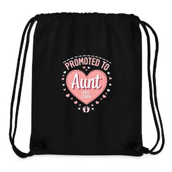Aunt 2026 Aunt 2026 Promoted to Aunt 2026 - Stanley/Stella Recycled Gym Bag - black - Front
