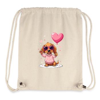 Dackel Dachshund Tekel - Stanley/Stella recycelter Gym Bag - Naturweiß - Vorne