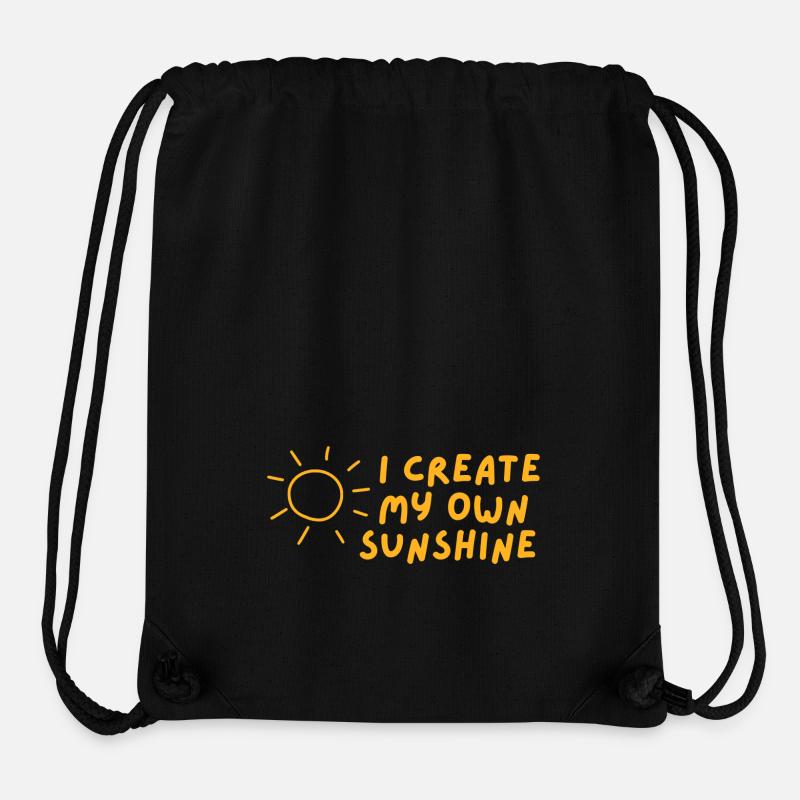I create my own sunshine - Stanley/Stella recycelter Gym Bag - Schwarz