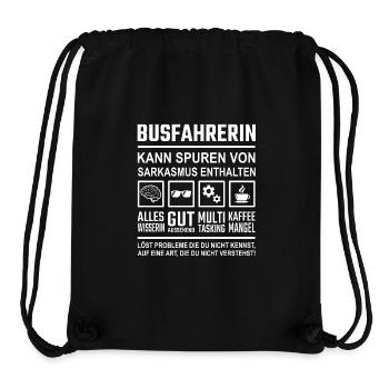 Busfahrerin Sarkasmus - Stanley/Stella recycelter Gym Bag - Schwarz - Vorne