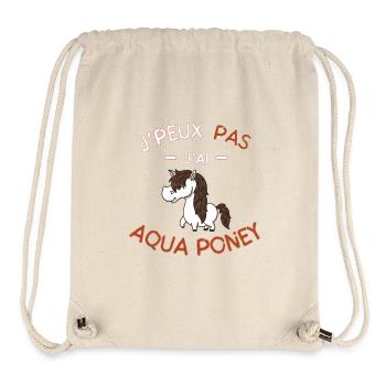 Ich kann kein Aquapony haben - Stanley/Stella recycelter Gym Bag - Naturweiß - Vorne