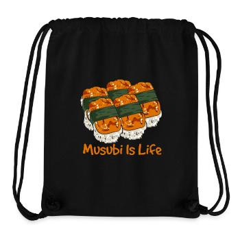 Musubi Love - Ambiance culinaire hawaïenne - Sac à cordon recyclé Stanley/Stella - noir - Devant