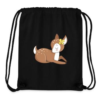 Animal baby fawn - Stanley/Stella Recycled Gym Bag - black - Front