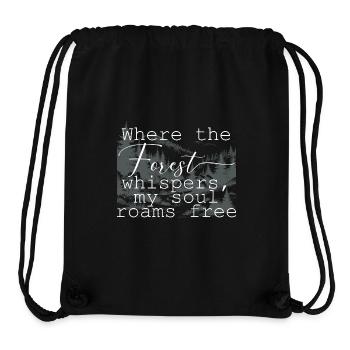 Wald Waldmotiv mit schönem Spruch - Stanley/Stella recycelter Gym Bag - Schwarz - Vorne