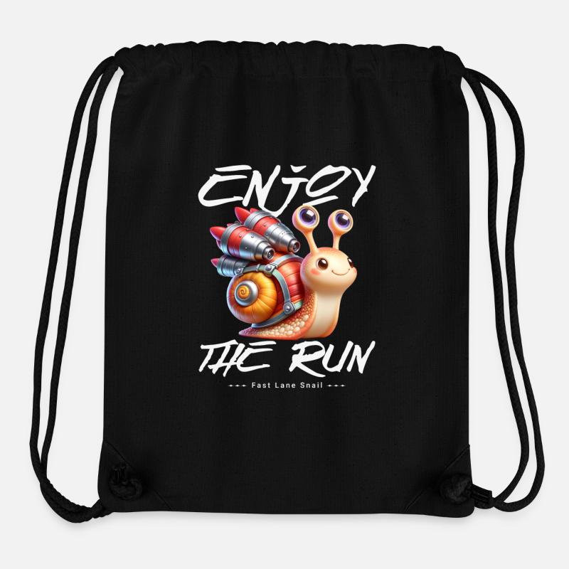 Profitez de la course Turbo Snail - Sac à cordon recyclé Stanley/Stella - noir
