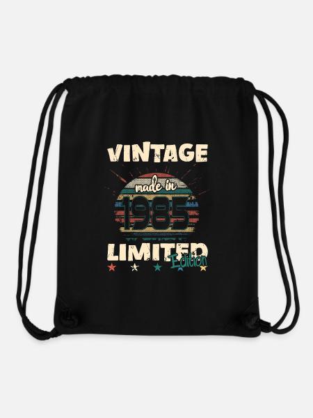 1985 vintage design limited edition - Stanley/Stella recycelter Gym Bag - Schwarz