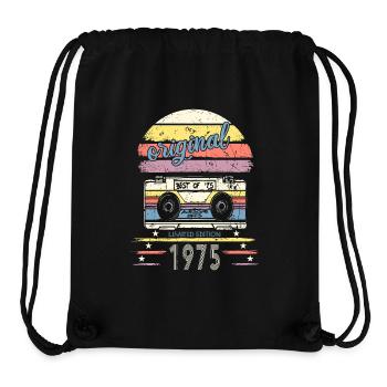 1975 original limited edition retro kasette - Stanley/Stella recycelter Gym Bag - Schwarz - Vorne