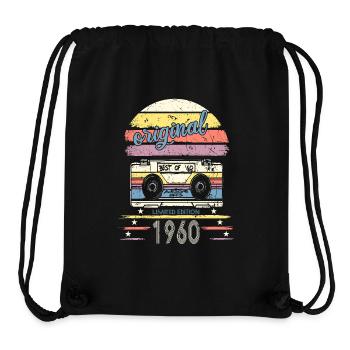 1960's Original Cassette Retro - Stanley/Stella Recycled Gym Bag - black - Front
