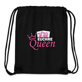 Conception de jeux de cartes Euchre Queen - Sac à cordon recyclé Stanley/Stella - noir - Devant