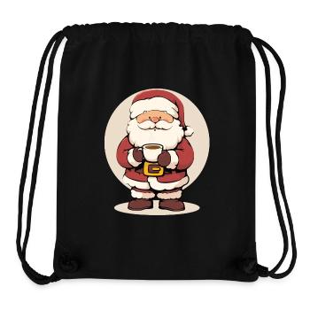 Santa Claus drinks coffee - Stanley/Stella Recycled Gym Bag - black - Front