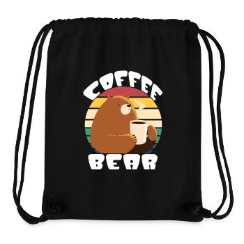The coffee bear, this coffee is as strong as a bear - Stanley/Stella Recycled Gym Bag - black - Front