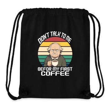 don ́t talk to me, before my first coffee white - Stanley/Stella Recycled Gym Bag - black - Front