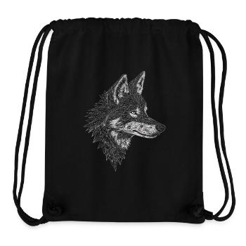 Husky sideways and half wolf - Stanley/Stella Recycled Gym Bag - black - Front