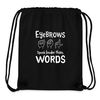 Sign Language Sign Langauge Design - Stanley/Stella Recycled Gym Bag - black - Front