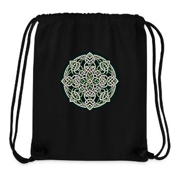 Ewiges keltisches Knotenwerk Mandala Kunst 2 - Stanley/Stella recycelter Gym Bag - Schwarz - Vorne