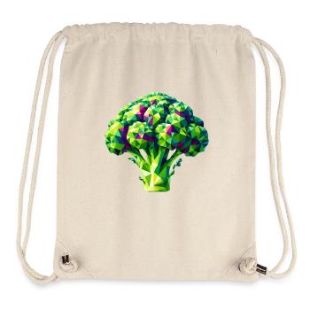 Abstrakter geometrischer Brokkoli - Lebendiges Farbdesign - Stanley/Stella recycelter Gym Bag - Naturweiß - Vorne