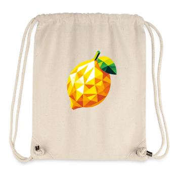Abstrakte geometrische Zitrone - lebendiges Farbdesign - Stanley/Stella recycelter Gym Bag - Naturweiß - Vorne