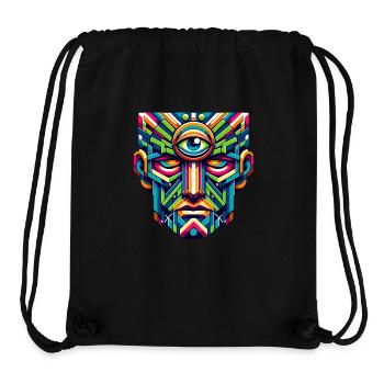 Lebendige Zyklopen-Vision: Mythische Stammeskunst - Stanley/Stella recycelter Gym Bag - Schwarz - Vorne