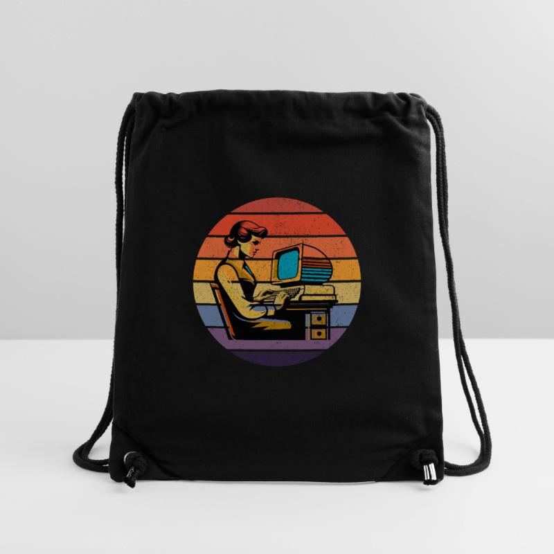 Rétro Programmer : l’esthétique de l’informatique vintage Sac à cordon recyclé Stanley/Stella