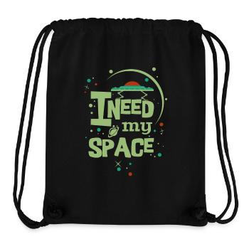 GRÜN ICH BRAUCHE PLATZ - Untertassen Sprüche Shirt - Stanley/Stella recycelter Gym Bag - Schwarz - Vorne